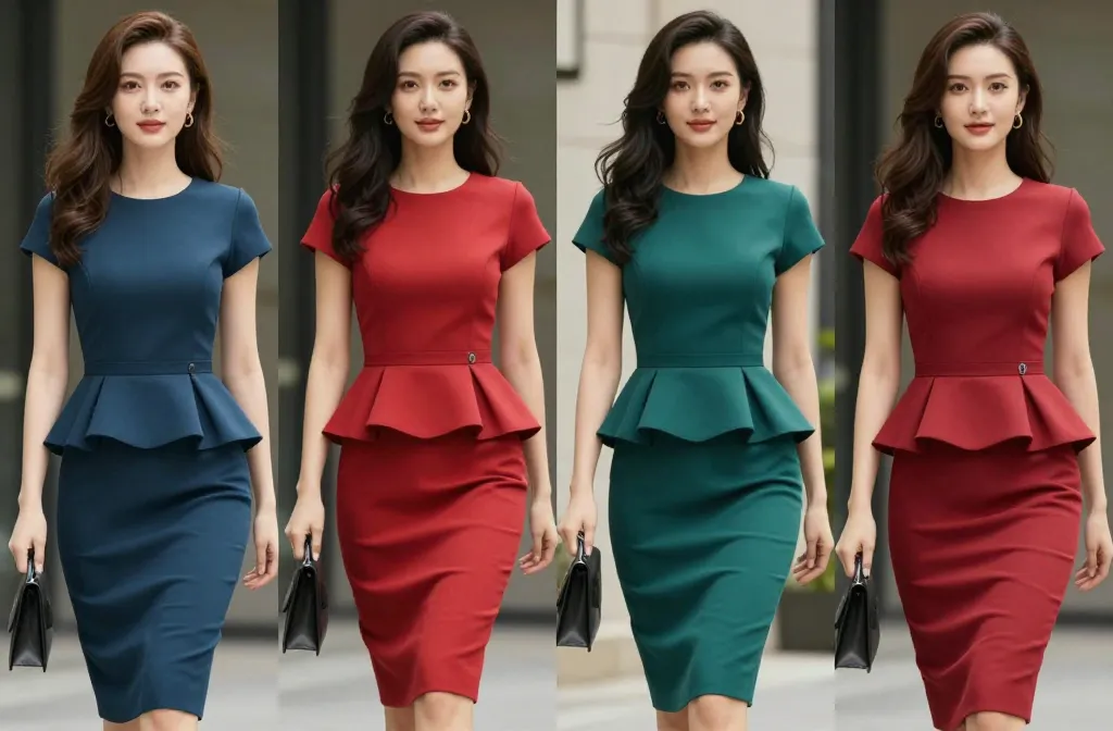 4 Elegant Peplum Dress Styles for Office & Events