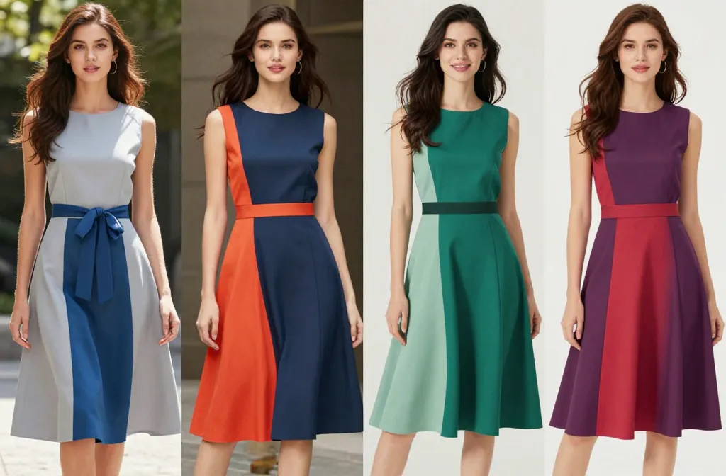 4 Bold Color-Block Dress Styles to Refresh Your Wardrobe